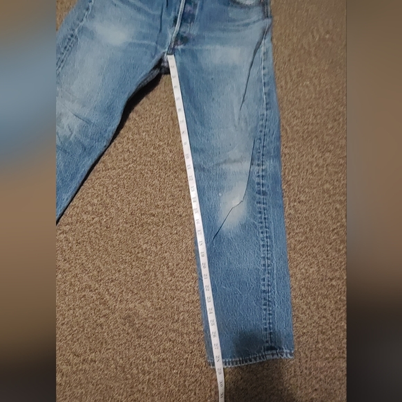 Levis 501 button fly de-stress jeans - Picture 10 of 11